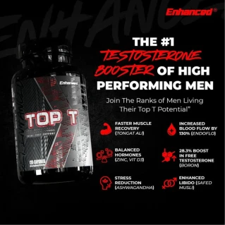 Enhanced Top T Testosterone Booster 120 Capsules