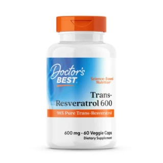 Doctor's Best High Potency Trans-Resveratrol 600, 600 mg, 60 Veggie Caps in Pakistan