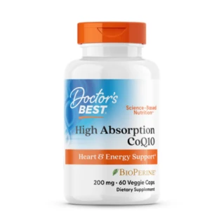 Doctor's Best High Absorption CoQ10 with BioPerine, 200 mg, 60 Veggie Caps in Pakistan