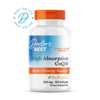 Doctor's Best High Absorption CoQ10 with BioPerine, 100 mg, 120 Softgels in Pakistan