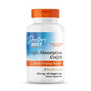 Doctor's Best High Absorption CoQ10 with BioPerine, 400 mg, 60 Veggie Caps in Pakistan