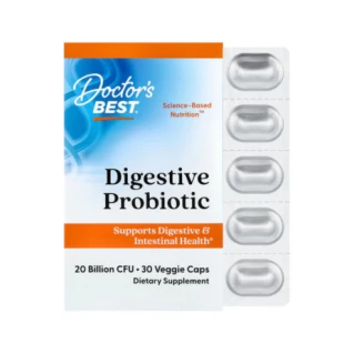 Doctor's Best Digestive Probiotic with Howaru, 20 Billion CFU, 30 Veggie Caps in Pakistan