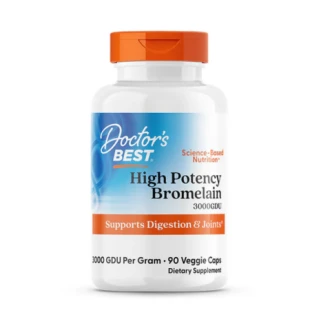 Doctor's Best High Potency Bromelain 3000 GDU Per Gram, 90 Veggie Caps in Pakistan