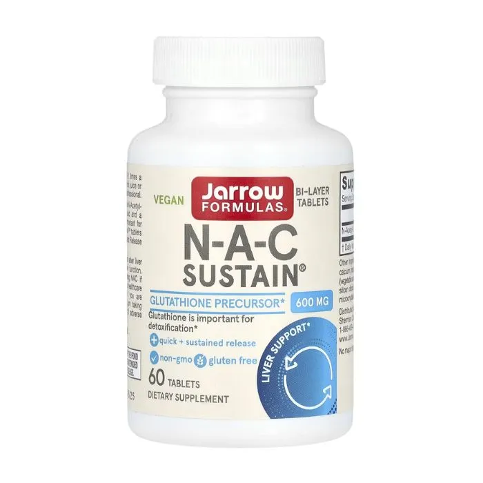 Jarrow Formulas, Vegan N-A-C Sustain, 600 mg, 60 Tablets in Pakistan