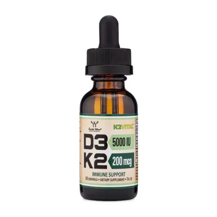 Double Wood Supplements, Vitamin D3 + K2 Liquid Drops, 200 mcg in Pakistan