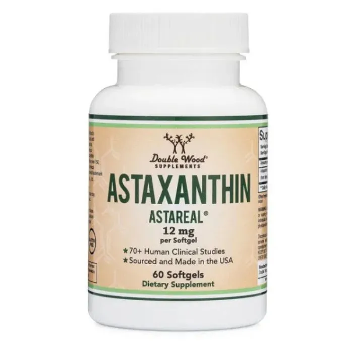 Double Wood Supplements, Astaxanthin Astareal, 12 mg, 60 Softgels in Pakistan