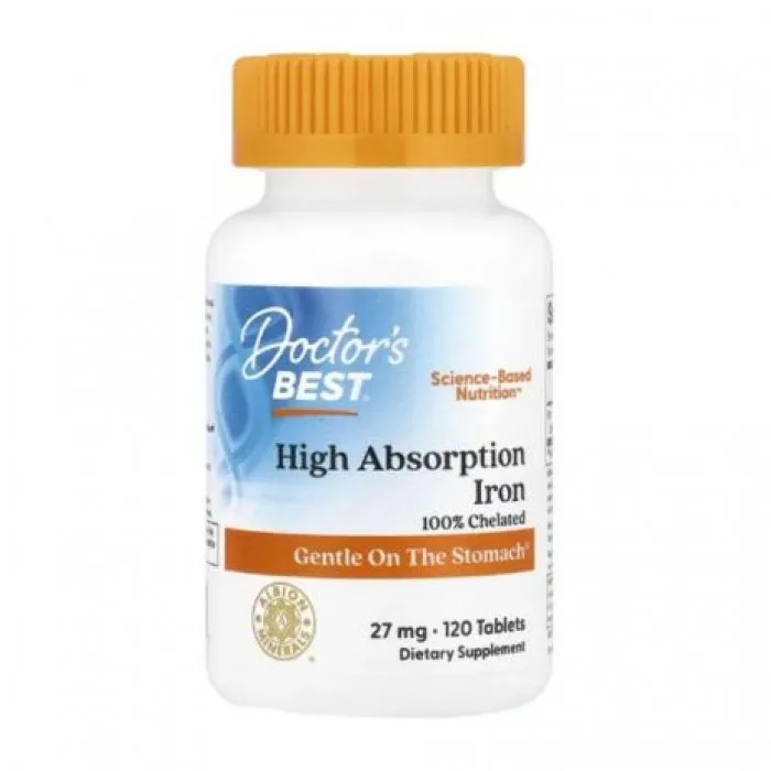 Doctor's Best, High Absorption Iron, 27 mg, 120 Tablets in Pakistan