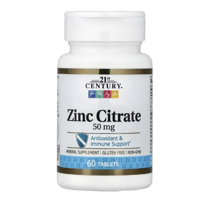 21st Century, Zinc Citrate, 50 mg, 60 Tablets in Pakistan