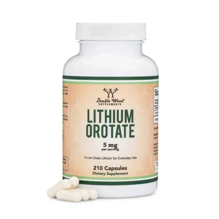 Double Wood Lithium Orotate, 5 mg, 210 Capsules in Pakistan