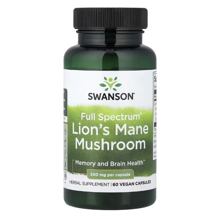 Swanson, Full Spectrum® Lion's Mane Mushroom, 500 mg, 60 Vegan Capsules in Pakistan