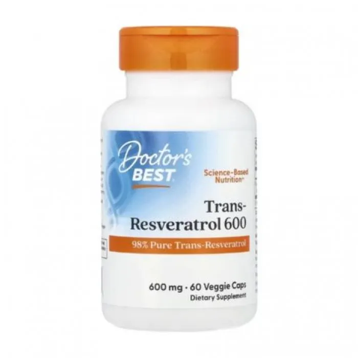 Doctor's Best, Trans-Resveratrol 600, 600 mg, 60 Veggie Caps in Pakistan