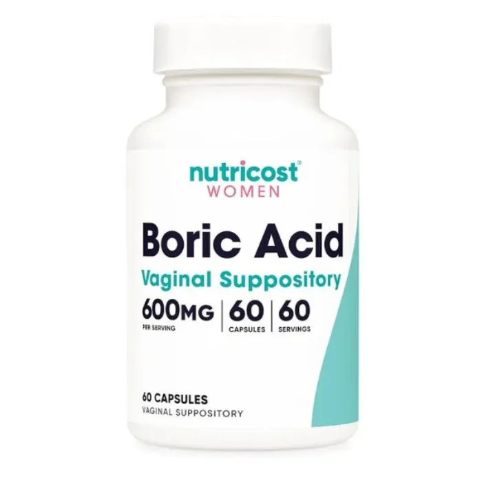 Nutricost Boric Acid Vaginal Suppository 600mg, 60 Capsules in Pakistan