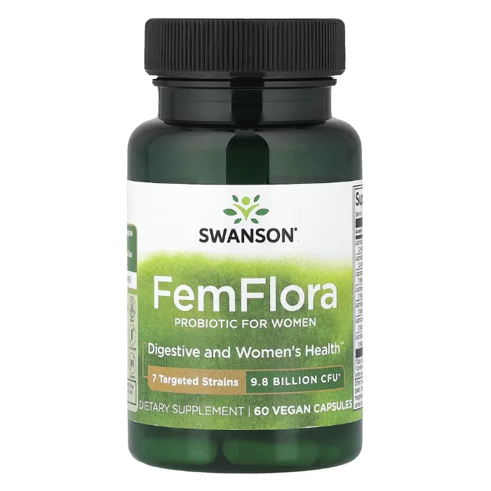 Swanson, FemFlora, Probiotic For Women, 9.8 billion CFU, 60 Vegan Capsules in Pakistan