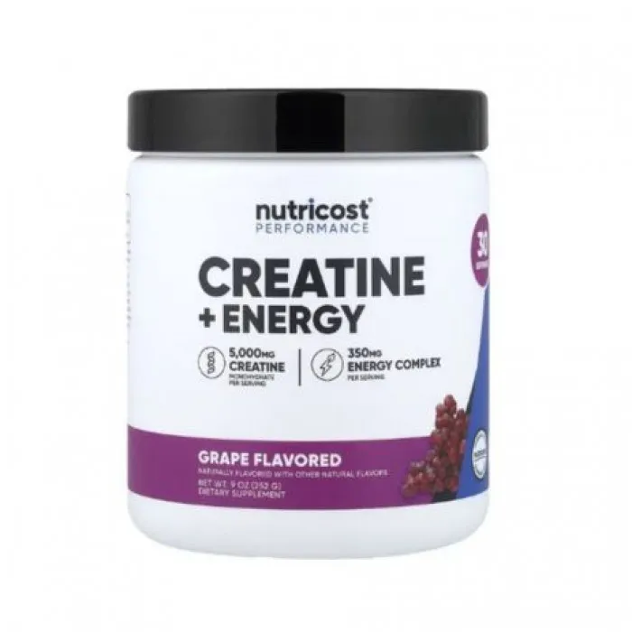 Nutricost, Performance, Creatine + Energy, Grape, 9 oz (252 g) in Pakistan