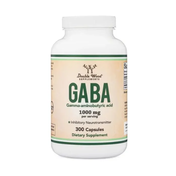 Double Wood GABA (Gamma-aminobutyric acid), 1000 mg, 300 Capsules in Pakistan