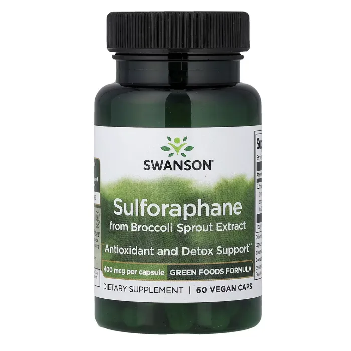 Swanson, Sulforaphane from Broccoli Sprout Extract, 400 mcg, 60 Vegan Caps in Pakistan