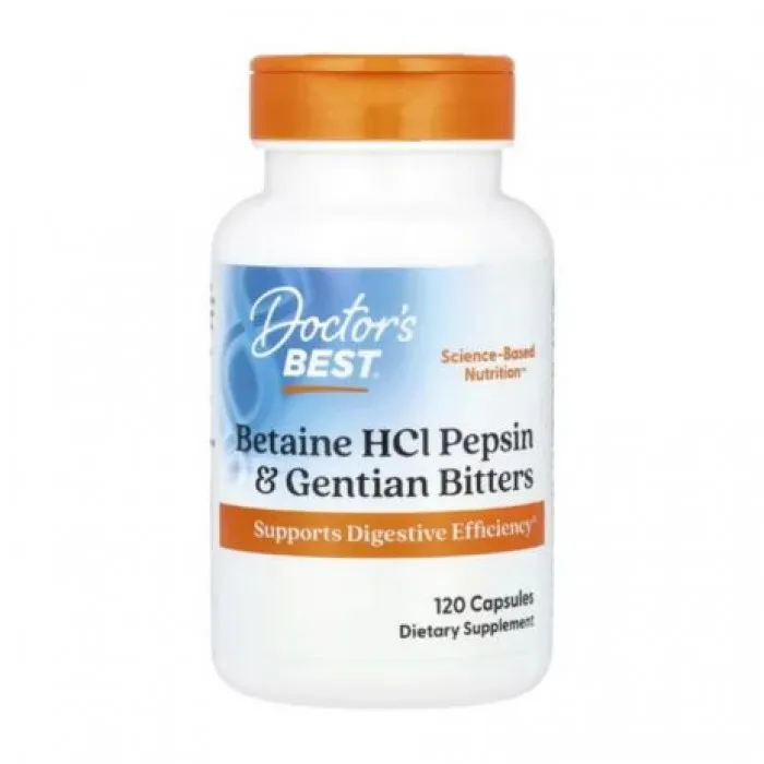 Doctor's Best, Betaine HCl Pepsin & Gentian Bitters, 120 Capsules in Pakistan