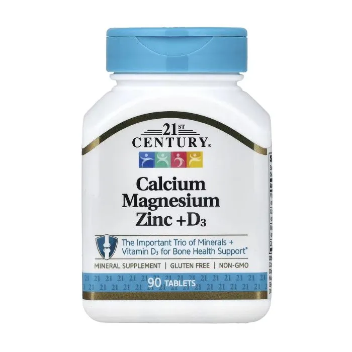 21st Century, Calcium Magnesium Zinc + D3, 90 Tablets in Pakistan