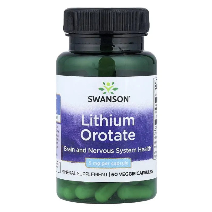Swanson, Lithium Orotate, 5 mg, 60 Veggie Capsules in Pakistan